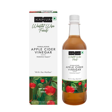 Kapiva Himalayan Apple Cider Vinegar with Mother, 0.5 L Raw & Unfiltered