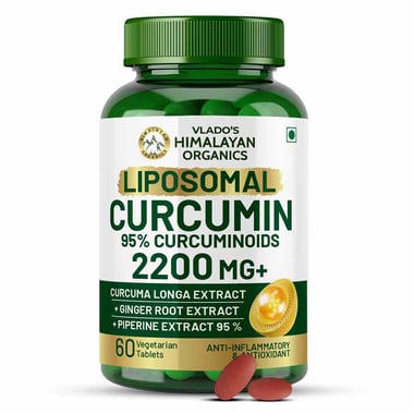 Vlado's Himalayan Organics Liposomal Curcumin 95% Curcuminoids 2200mg+,  60 tablet(s) 