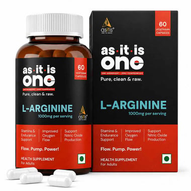 AS-IT-IS Nutrition One L Arginine 1000mg, 60 capsules