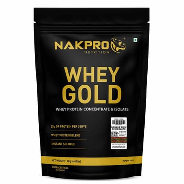 Nakpro Whey Gold Protein Concentrate,  4.4 lb  Double Rich Chocolate 