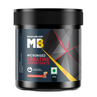 MuscleBlaze Micronised Creatine Monohydrate, Fruit Splash 200 g