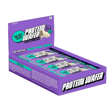 Yogabar Protein Wafer (10g Protein), 10 bar(s) Cookies & Cream