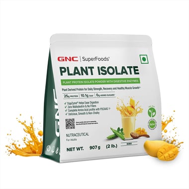 GNC Plant Protein Isolate, 2 lb Mango