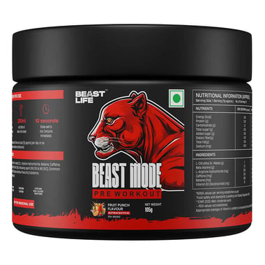 BeastLife Pre-Workout,  0.232 lb  Fruit Punch 