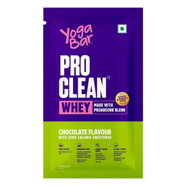 Yogabar Pro Clean Whey, 1 sachets/pack Chocolate with Zero Calorie Sweetener