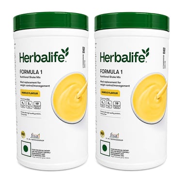 Herbalife Formula 1 Nutritional Shake Mix Pack of 2,  0.5 kg  Mango 