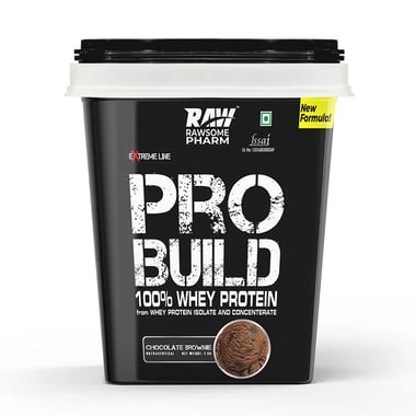 Rawsome Pharm PRO BUILD 100% Whey Protein,  4.4 lb  Chocolate Brownie 