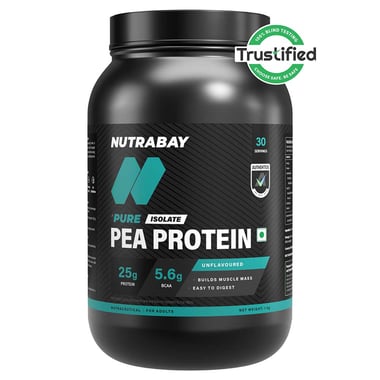 Nutrabay Pure Pea Protein Isolate,  2.2 lb  Unflavoured 