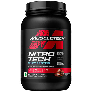 MuscleTech NitroTech Whey Protein,  2 lb  Milk Chocolate 