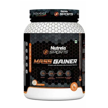 Nutrela Sports Patanjali Mass Gainer, 2.2 lb French Vanilla with Shaker