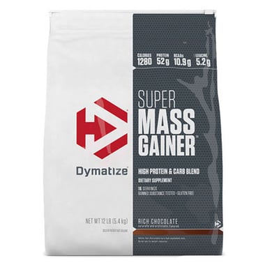 Dymatize Super Mass Gainer,  12 lb  Rich Chocolate 