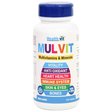 Healthvit Mulvit Multivitamins & Minerals,  120 tablet(s)  Unflavoured 