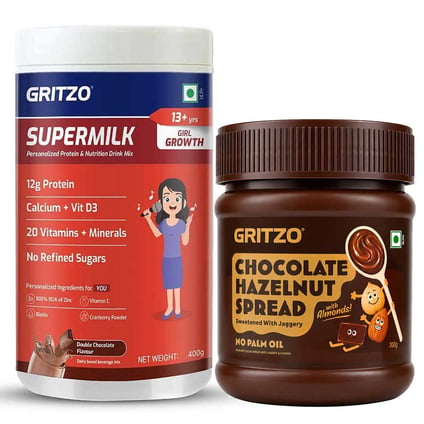 Supermilk 400g for 13+ Yr Girls with Spread 300g - Chocolate