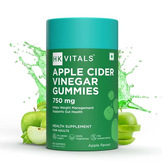 4 - HK Vitals ACV (750mg) by HealthKart, 60 gummies Apple