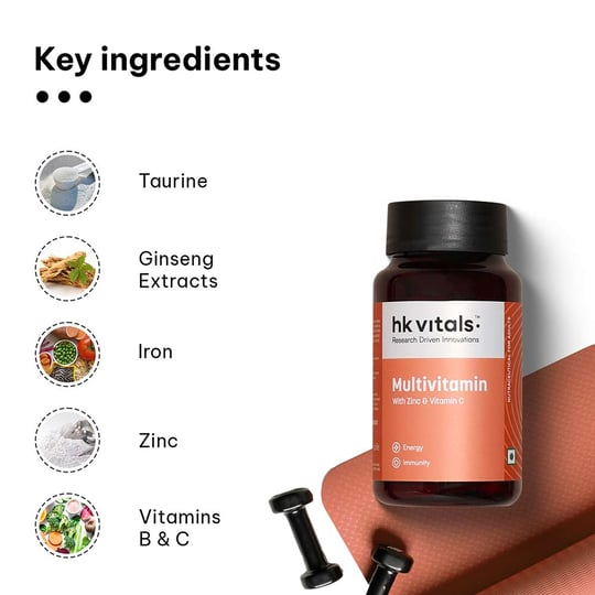 16 - HK Vitals Multivitamin with Zinc & Vitamin C,  30 tablet(s)  Unflavoured
