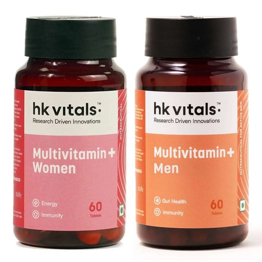 HK Vitals Multivitamin Plus Men & Multivitamin Plus Women 60 Tabs Combo