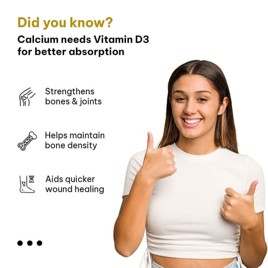 4 - HK Vitals Calcium + Vitamin D3,  60 tablet(s)  Unflavoured