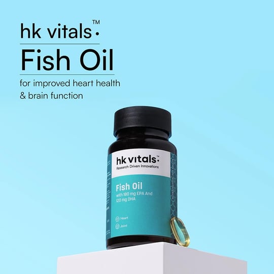 3 - HK Vitals Fish Oil 1000mg with 180mg EPA and 120mg DHA,  30 capsules