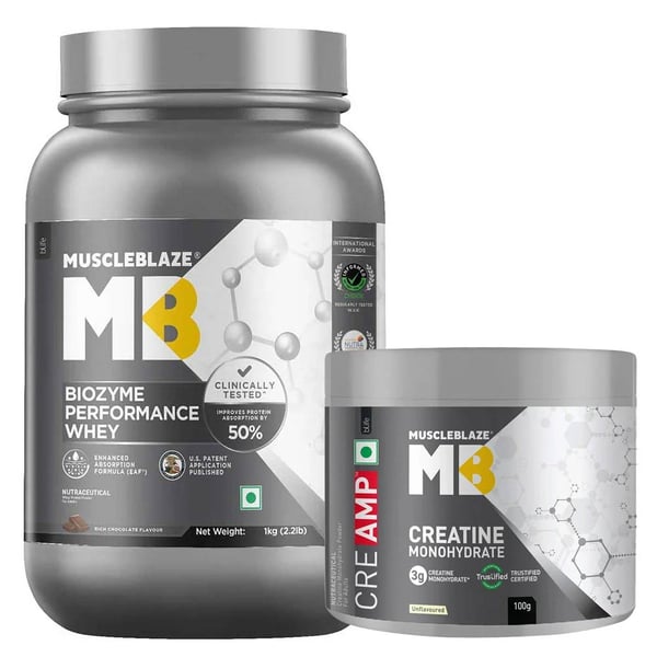 Biozyme Performance Whey 1 kg & Creatine 100g Combo