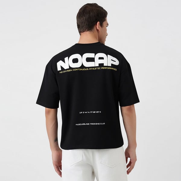 ZVERSE NOCAP Oversize Tee,  Medium  Black Riot 