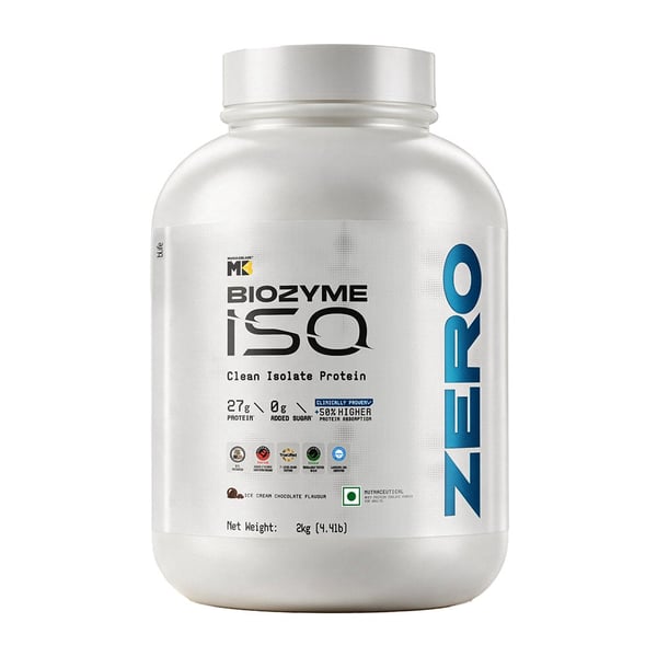 MuscleBlaze Biozyme Iso-Zero, 4.4 lb Low Carb Ice Cream Chocolate Iso-Zero