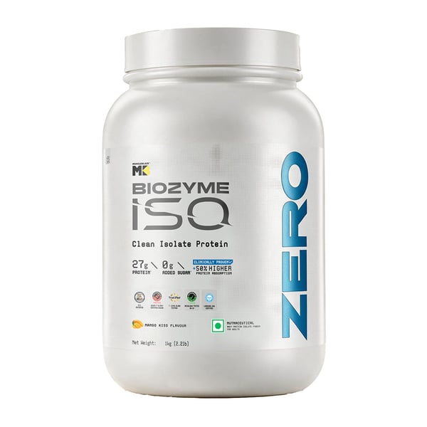 MuscleBlaze Biozyme Iso Zero, 2.2 lb Mango Kiss Iso Zero