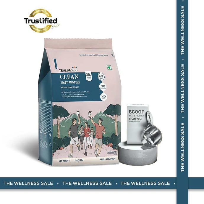 TrueBasics Clean Whey Protein (Isolate), 2.2 lb Vanilla