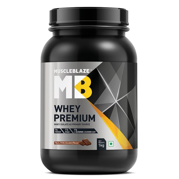 2 - MuscleBlaze Whey Premium,  2.2 lb  Rich Milk Chocolate 