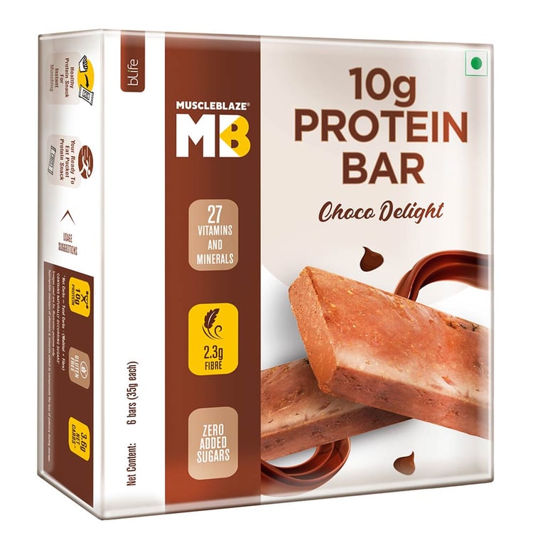1 - MuscleBlaze Mini-Protein Bar (10g Protein),  6 Piece(s)/Pack  Choco Delight 