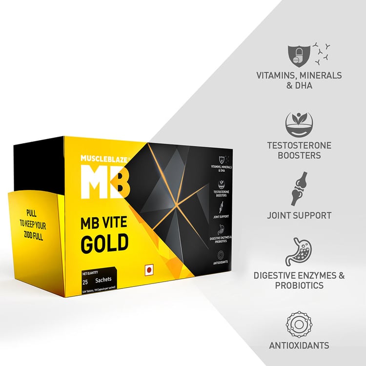 FrontPoints - MuscleBlaze MB Vite Gold,  Unflavoured  25 sachets/pack 