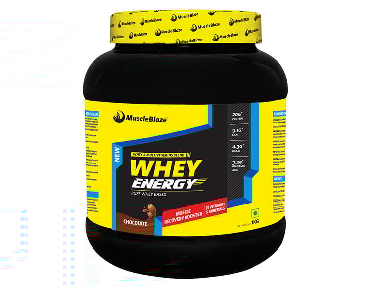 MuscleBlaze Whey Energy, 2.2 lb Chocolate