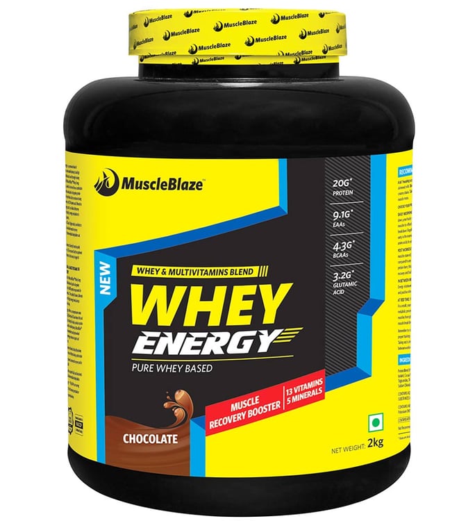 MuscleBlaze Whey Energy, 4.4 lb Rich Milk Chocolate