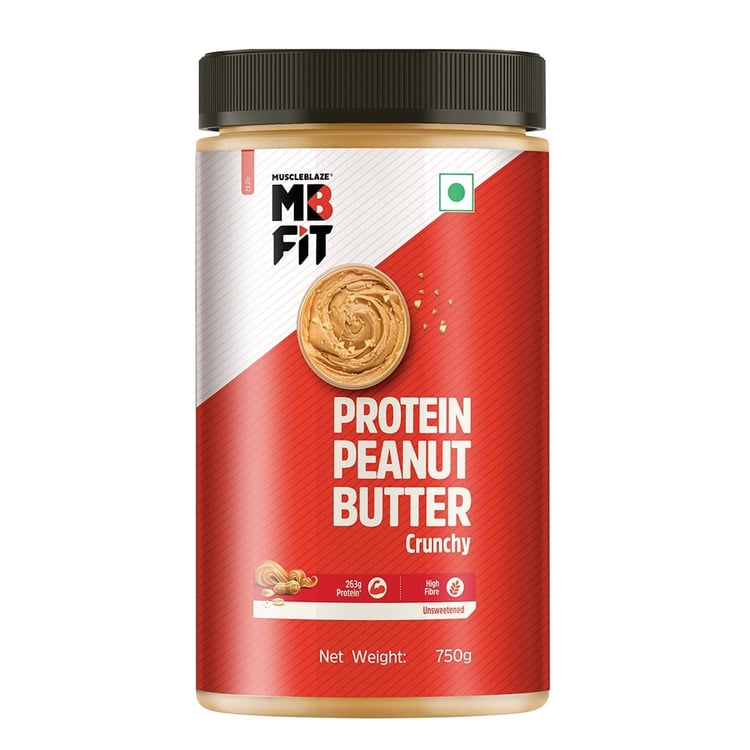 3 - MuscleBlaze High Protein Peanut Butter,  0.750 kg  Unsweetened Crunchy 