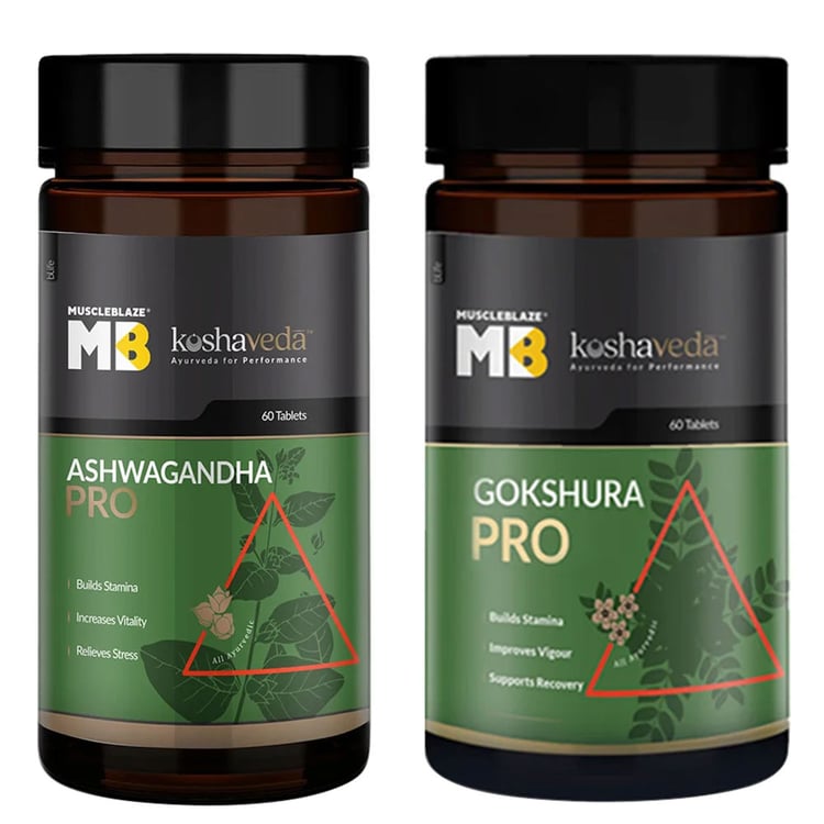 MuscleBlaze Koshaveda Ashwagandha & Gokshura Pro 60 Tabs Combo