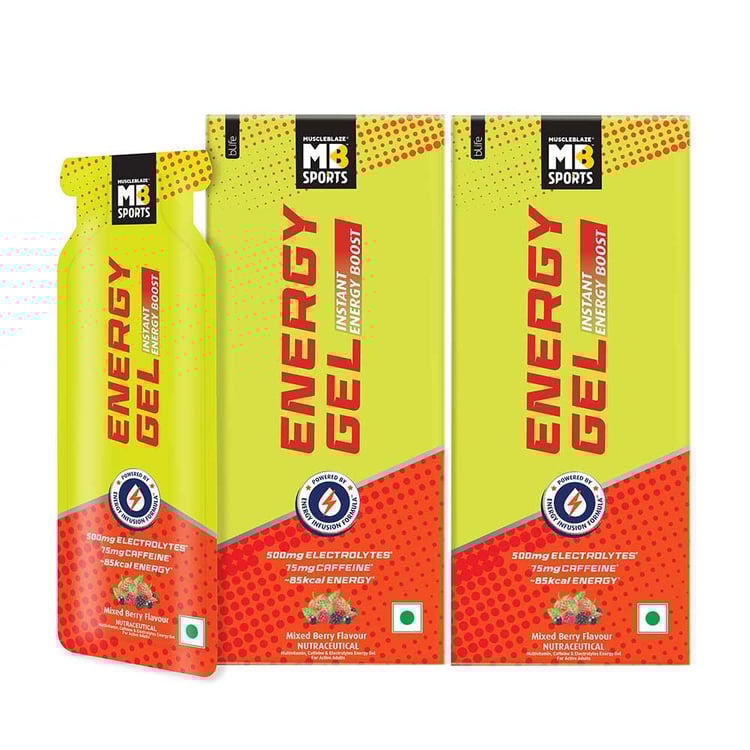9 - MuscleBlaze Sports Energy Gel,  35 g  Mixed Berry (Pack of 5) 
