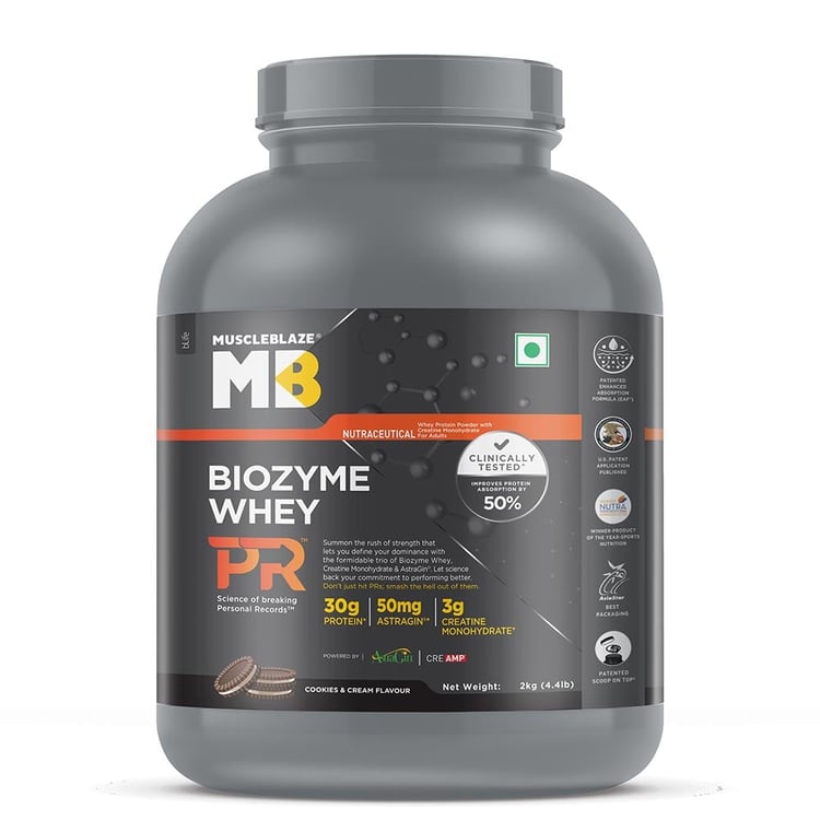 3 - MuscleBlaze Biozyme Whey PR,  4.4 lb  Cookies & Cream 