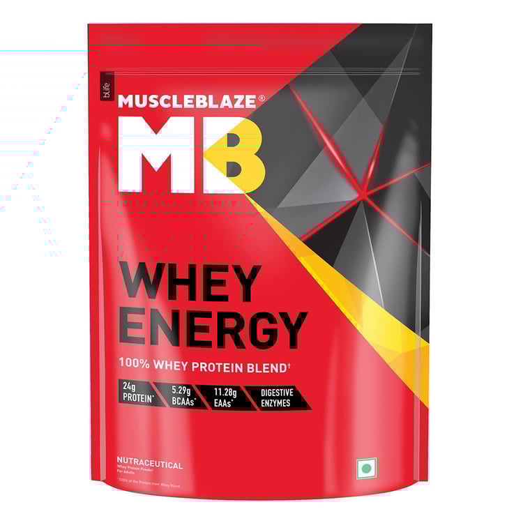 1 - MuscleBlaze Whey Energy with Digezyme,  2.2 lb  Mango Cream 