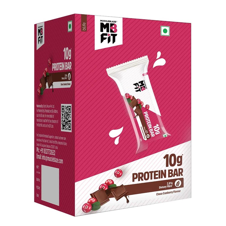 2 - MuscleBlaze Protein Bar (10 gm Protein),  6 bar(s)  Choco Cranberry 
