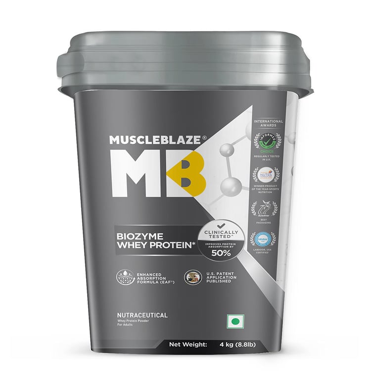 7 - MuscleBlaze Biozyme Whey Protein,  8.8 lb  Rich Milk Chocolate 