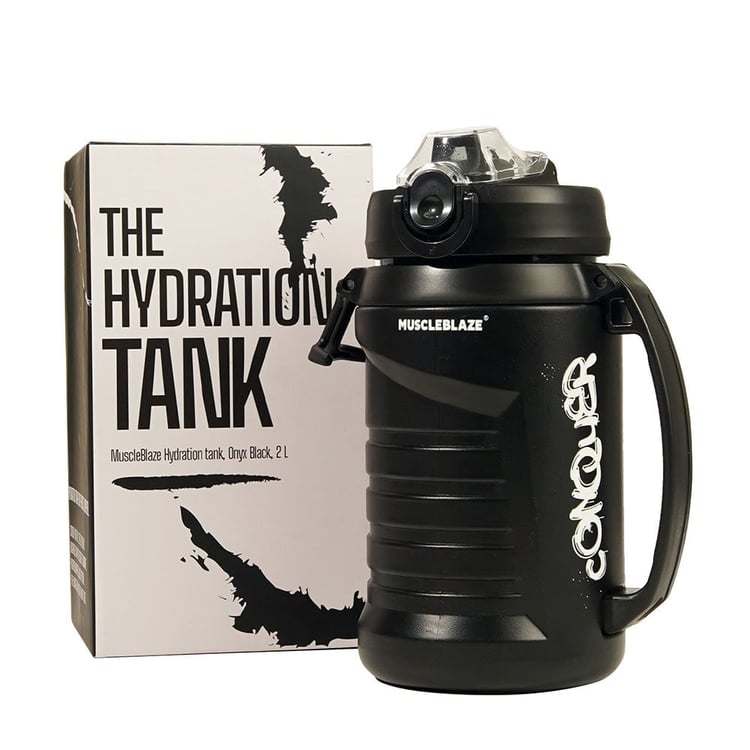 6 - MuscleBlaze Hydration Tank,  Onyx Black  2 L 