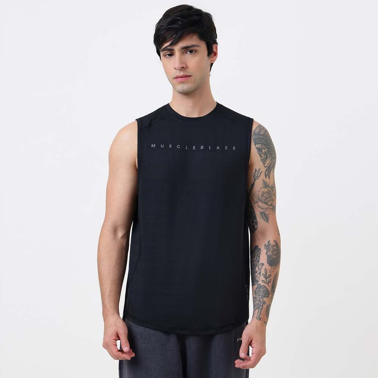 1 - MuscleBlaze Delt Tank,  Midnight Black  Medium 
