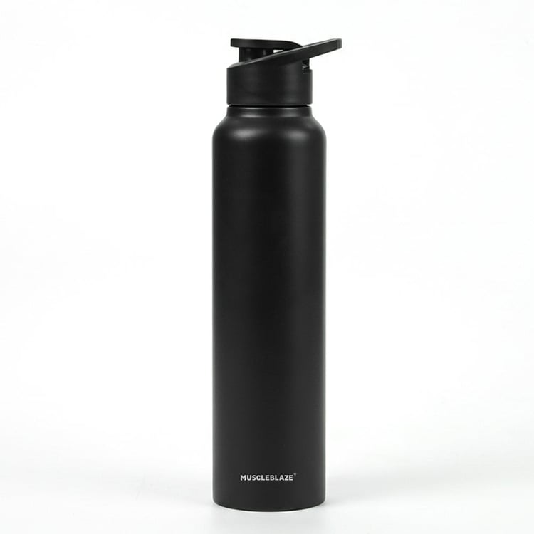 3 - MuscleBlaze Stainless Steel Water Bottle,  Black  1 L 