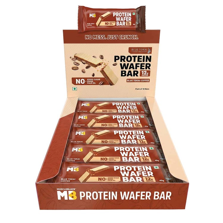 1 - MuscleBlaze Protein Wafer,  10 bar(s)  Blue Tokai Coffee 