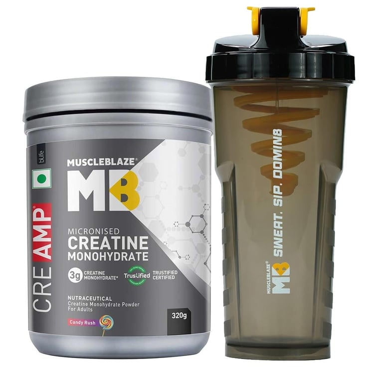 Creatine Monohydrate CreAMP 0.61 lb Candy Rush & Shaker Combo