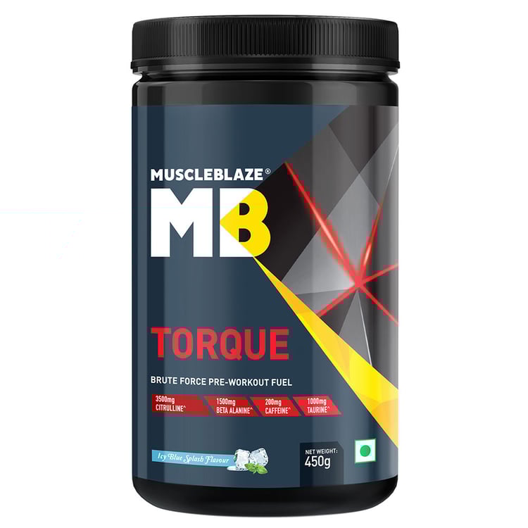 9 - MuscleBlaze Torque Pre-Workout,  0.99 lb  Icy Blue Splash 