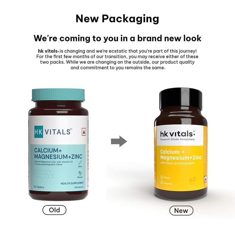 HK Vitals Calcium & Multivitamin 60 Tabs Combo by HealthKart