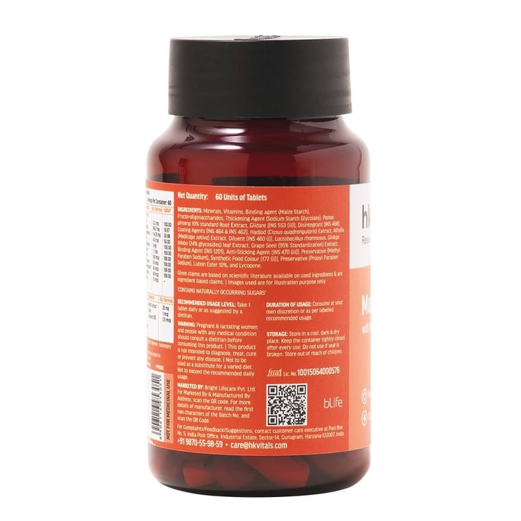 11 - HK Vitals Multivitamin with Probiotics by HealthKart,  60 tablet(s)  Unflavoured