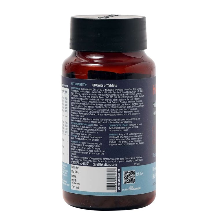 HK Vitals Hair Vitamins for Men, Men 60 tablets Unflavoured