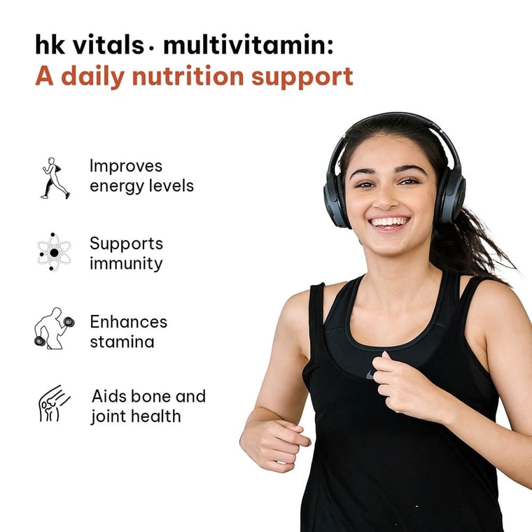 4 - HK Vitals Multivitamin with Zinc & Vitamin C,  60 tablet(s)  Unflavoured