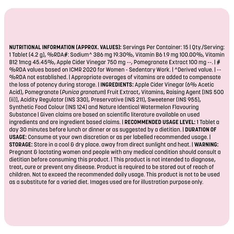 8 - HK Vitals ACV Effervescent 750 mg,  15 tablet(s)  Watermelon